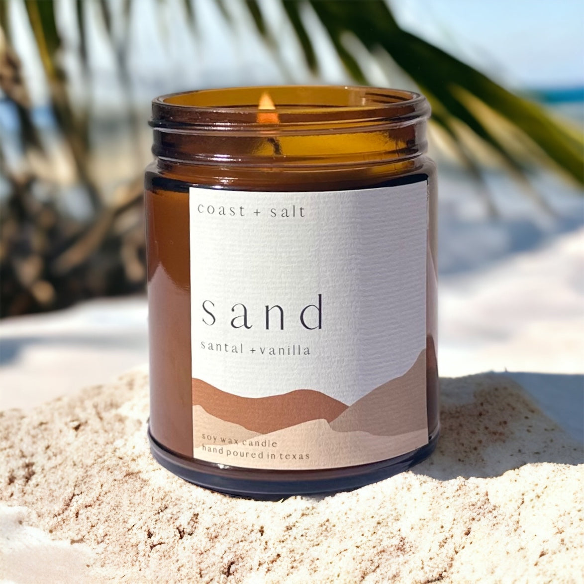 Sand  Santal + Vanilla Single Wick Candle – Coast And Salt