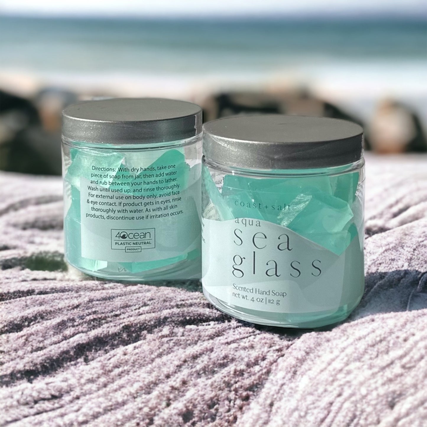 Aqua Sea Glass Scented Hand Soap