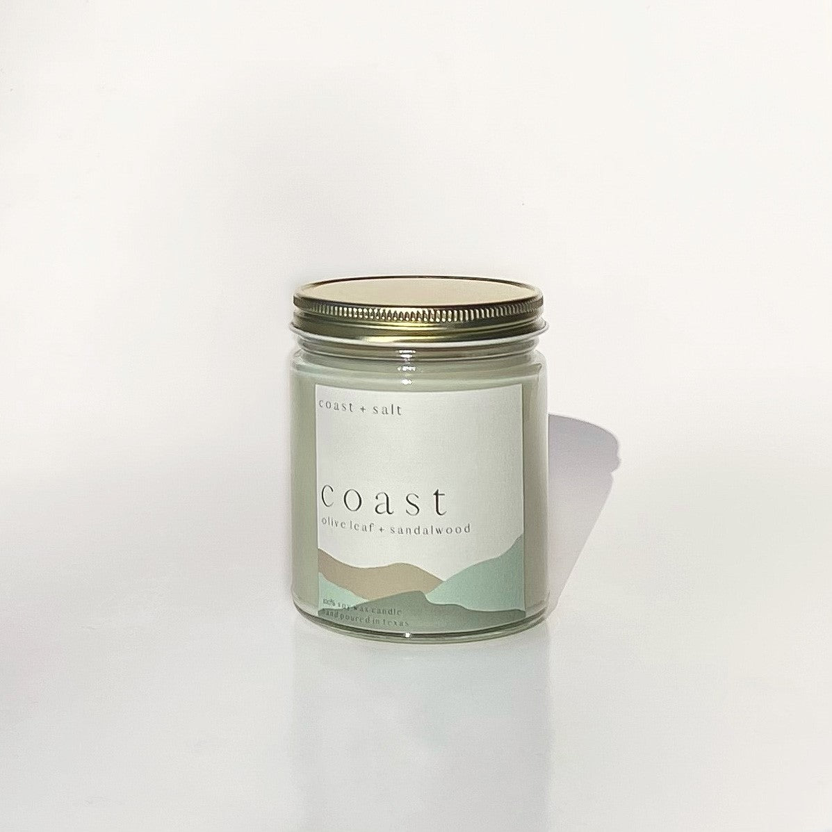 Coast | Olive Leaf + Sandalwood Single Wick Candle