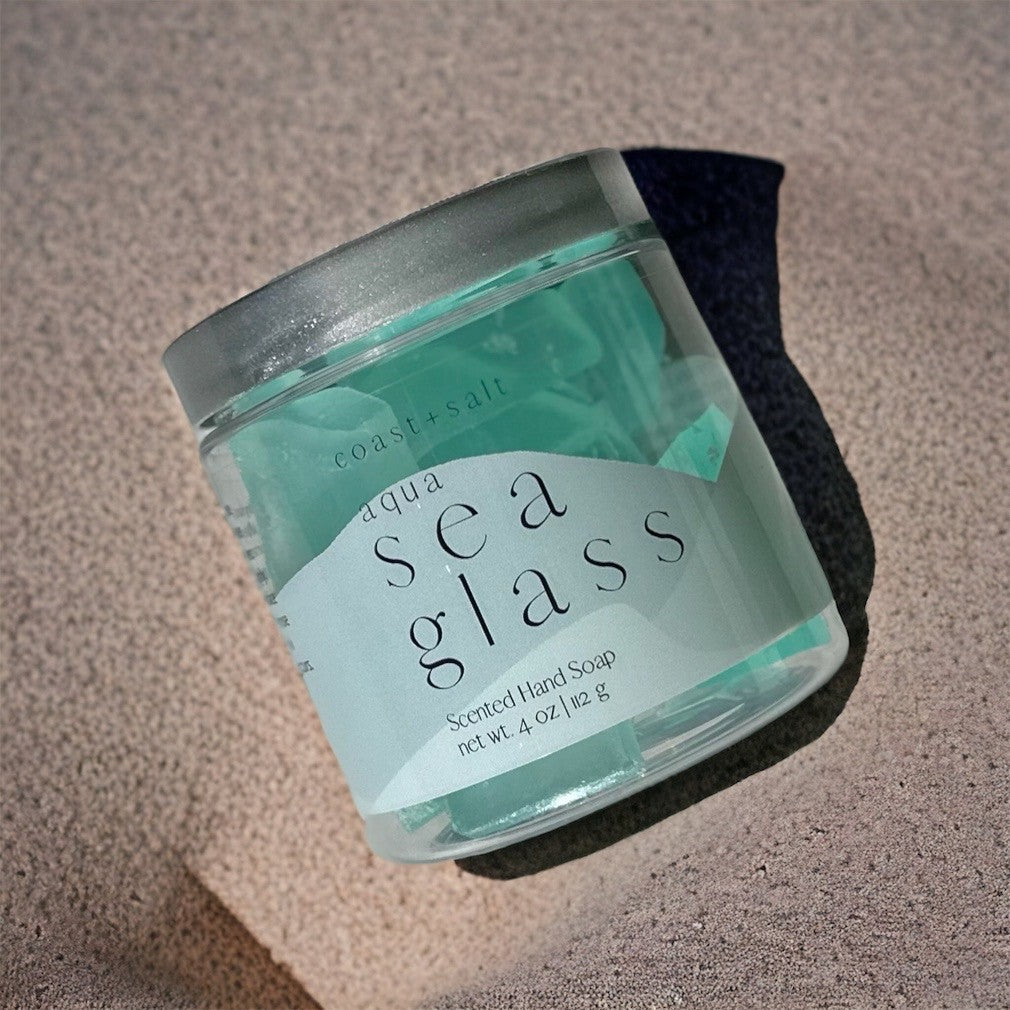 Aqua Sea Glass Scented Hand Soap