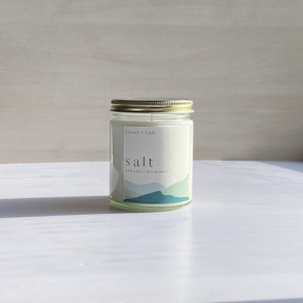 Salt | Sea Salt + Bergamot Single Wick Candle