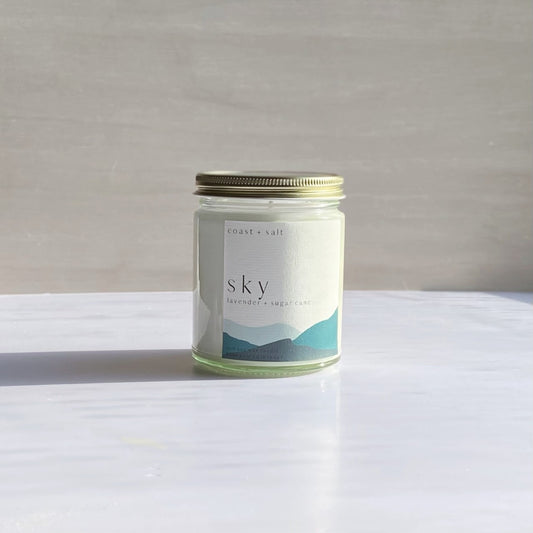 Sky | Lavender + Sugar Cane Single Wick Candle